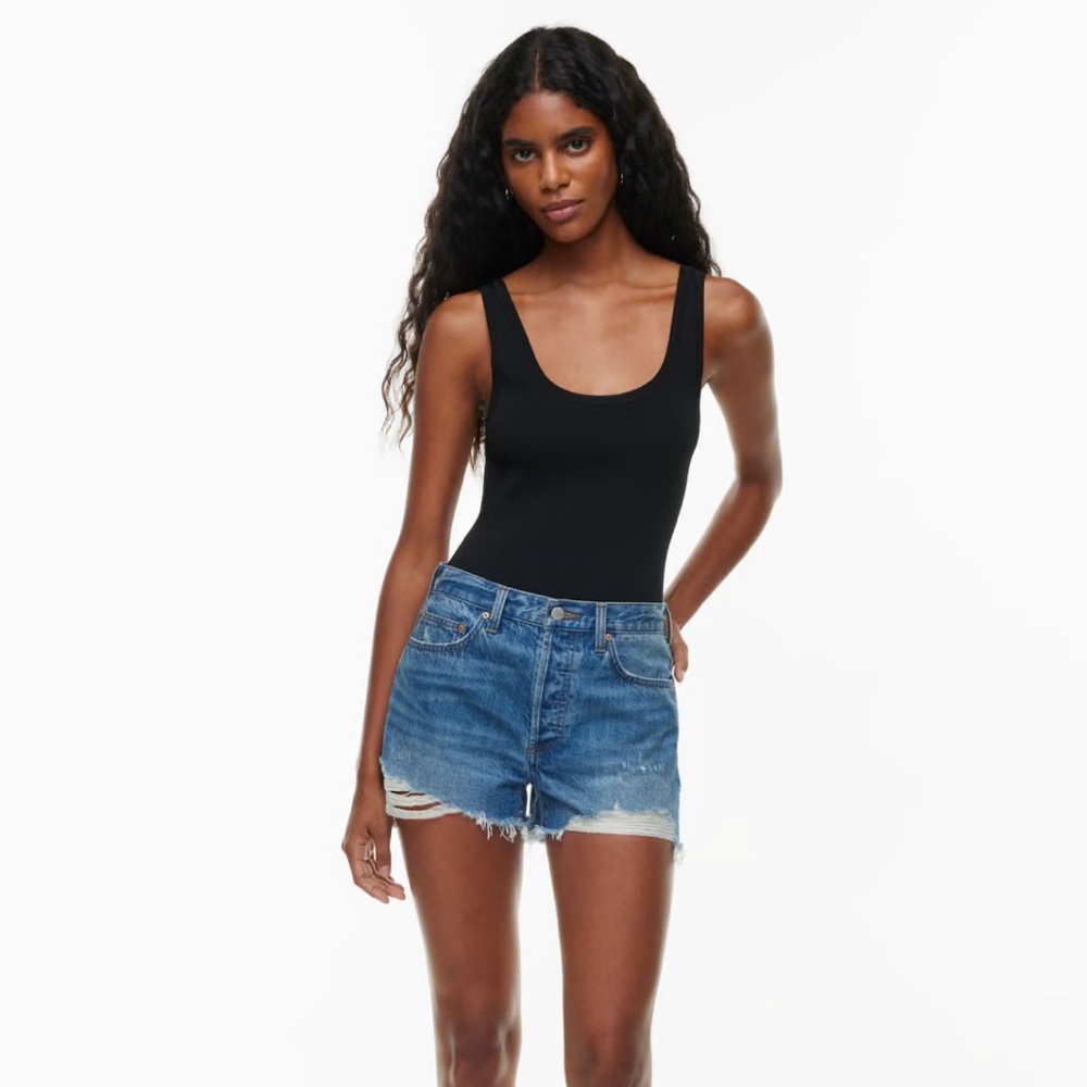 Denim Forum Hi- Rise Denim Short